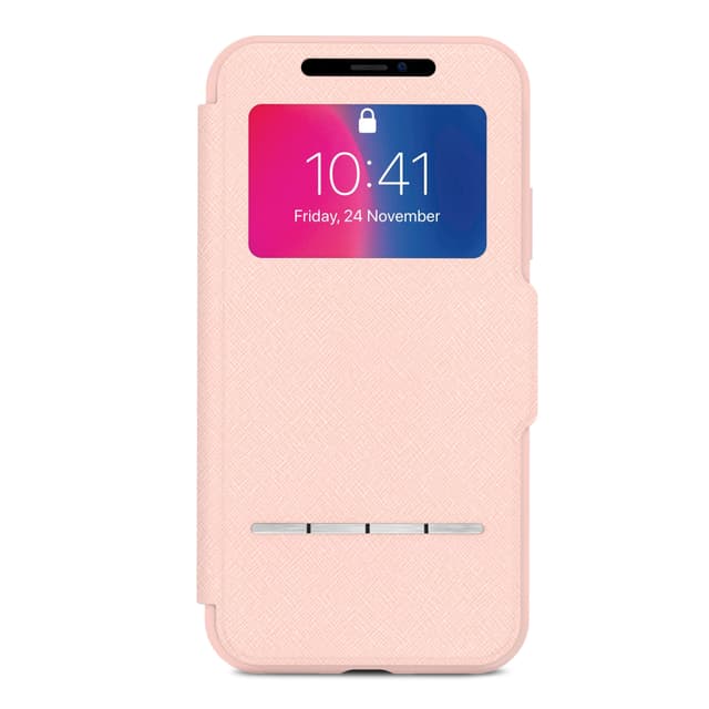 كفر ايفون ( قابل للطي ) - وردي MOSHI - Sensecover Luna Pink - for iPhone XS/X