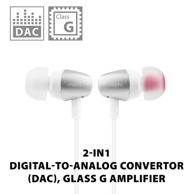 سماعات اذن (Type-C ) - ابيض Moshi - Mythro C USB Type-C Earphones