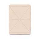 moshi versacover for ipad pro 11 2nd 1st gen magnetic folding cover stand w 3 viewing options apple pencil holder auto wake function 360 protection shock absorbing folio case beige - 337352