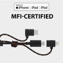 كيبل ( Lightning و USB-C و Micro-USB ) - أسود Moshi - Universal Charging Cable for iOS, USB-C, and Micro USB devices - SW1hZ2U6NTc1NTM=