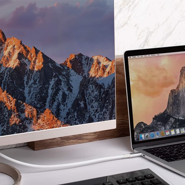 وصلة تلفزيون للجوال 2 متر بدقة 4 أبيض موشي Moshi USB Type C to HDMI 2M 4K Adapter Cable