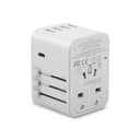 فيش السفر العالمي 6 يو اس بي 4 تايب سي 15 واط أبيض موشي Moshi White 15W USB-C 4 and USB-A 6 Ports World Travel Adapter