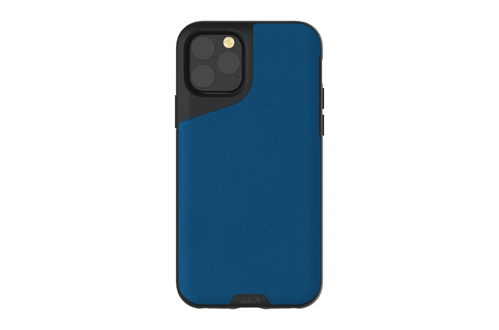 mous contour leather case for iphone xi 5 8 2019 blue