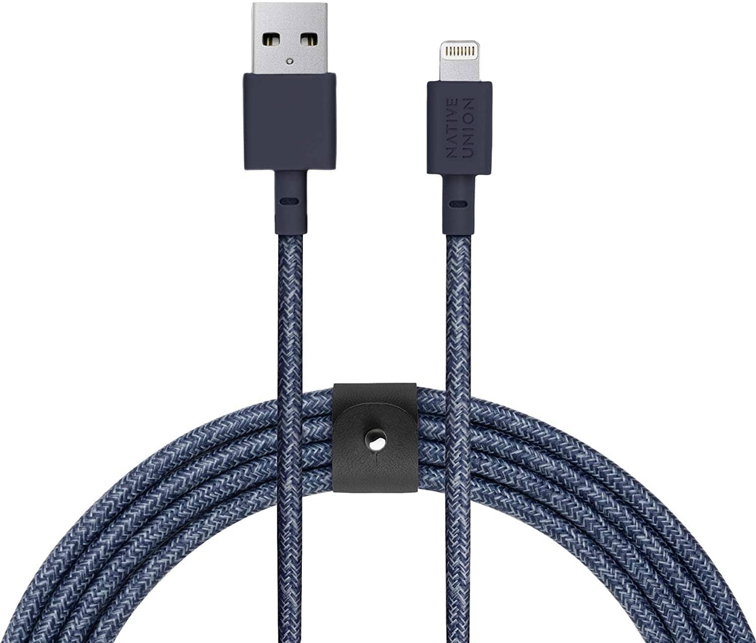 native union belt lightning cable xl 3m indigo