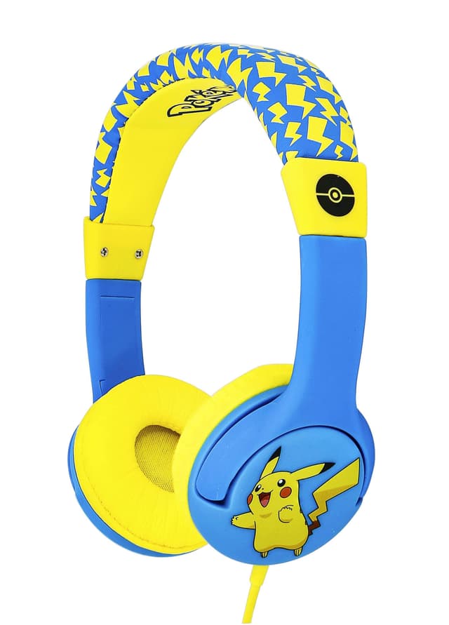 otl pokemon onear wired headphone safe volume limiting 85db foldable adjustable superb sound quality works w smartphones tablets ninetendo switch laptops devices w 3 5mm port pikachu - 69908