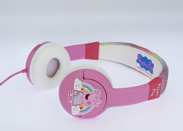 سماعات بنات سلكية 85 ديسيبل زهرية بيبا او تي ال OTL Peppa Pink  85db OnEar Wired Headphone