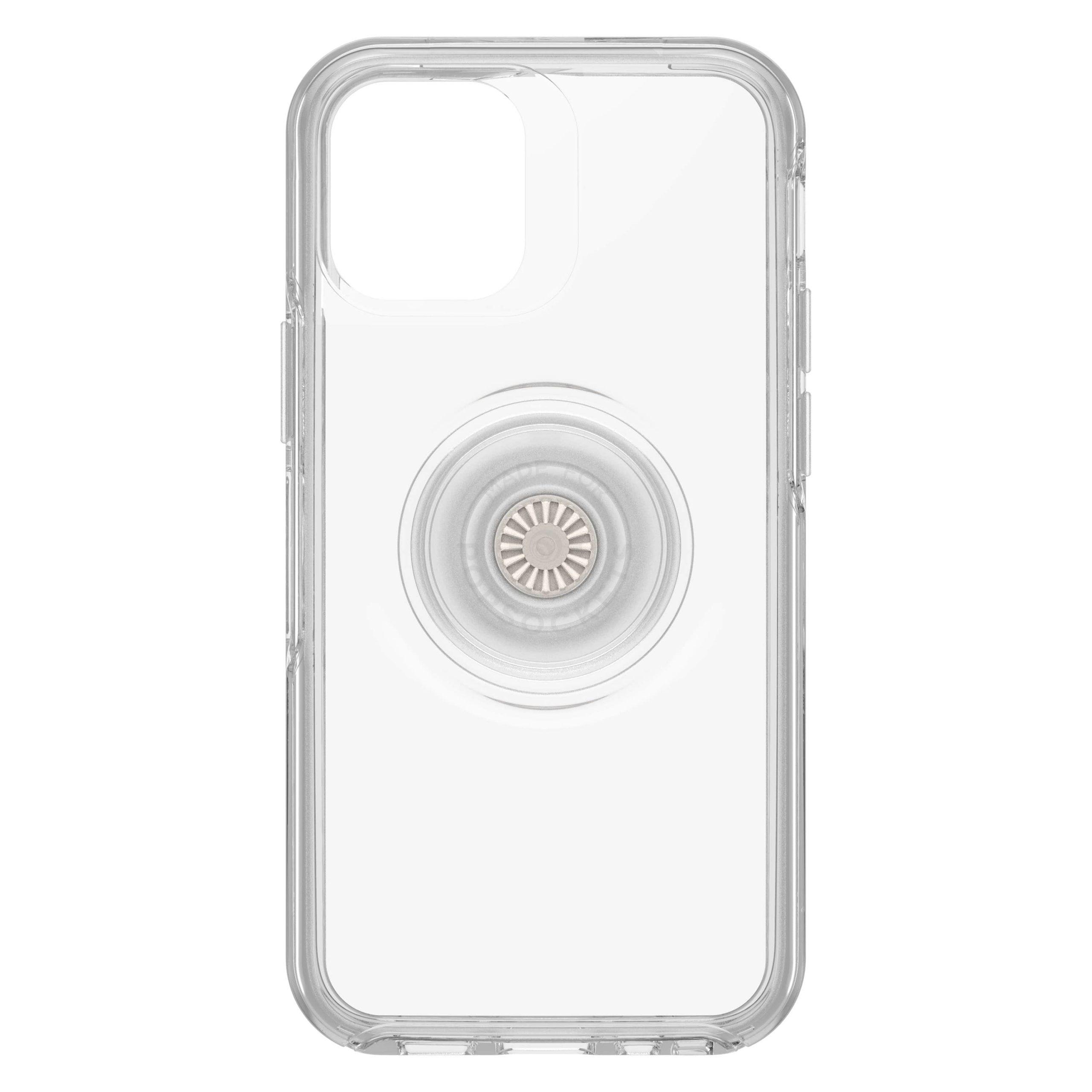 otterbox otter pop symmetry apple iphone 12 mini case drop protection cover w popsocket phone holder slim protective selfie case wireless charging compatible clear