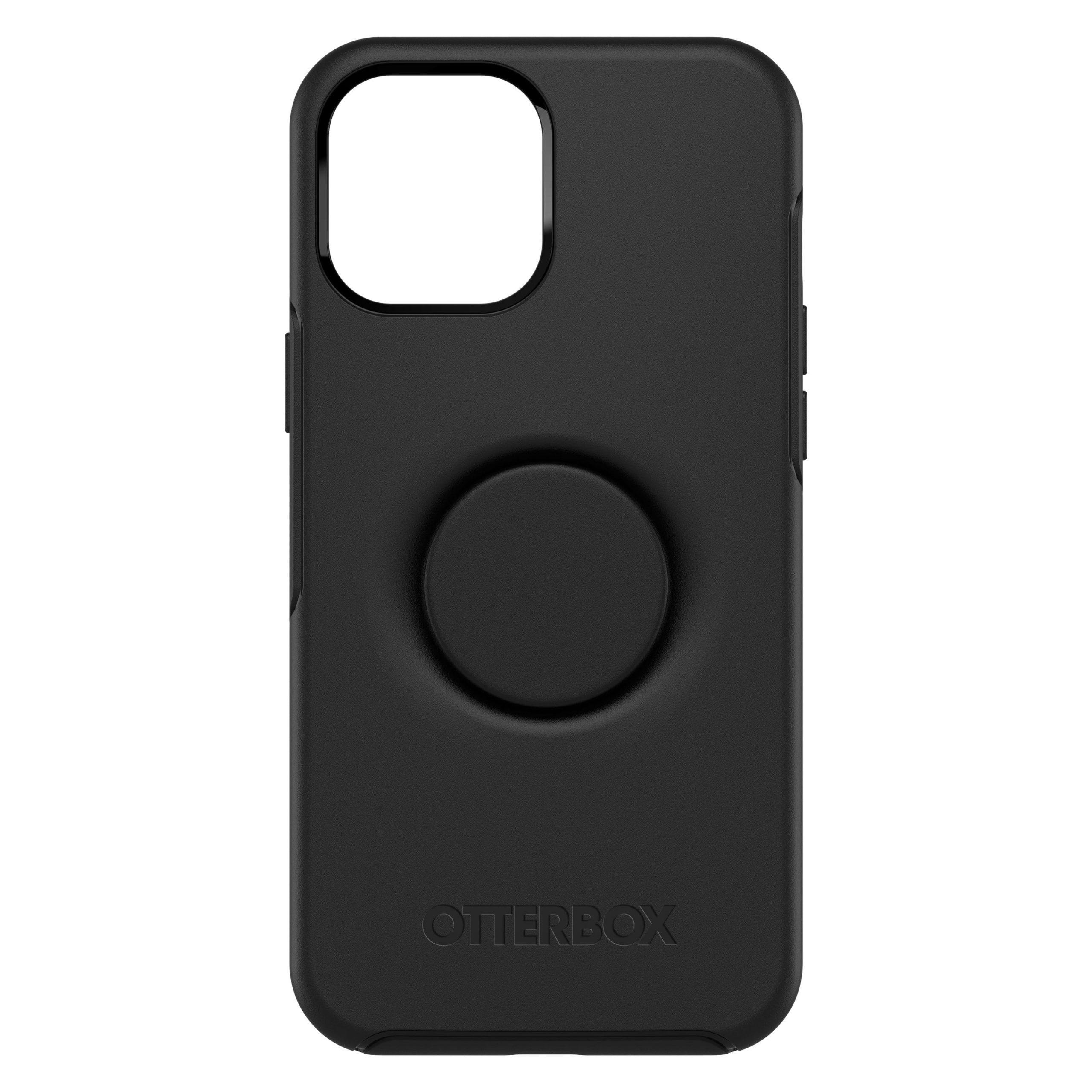 otterbox otter pop symmetry apple iphone 12 pro max case drop protection cover w popsocket phone holder slim protective selfie case wireless charging compatible black