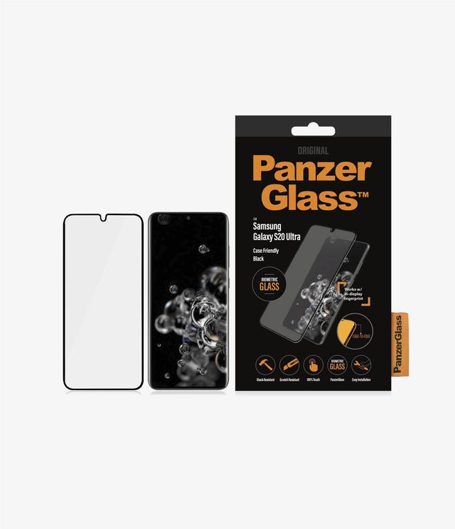 panzerglass samsung galaxy s20 ultra screen protector biometric with finger prints black - SW1hZ2U6NTgwMzY=