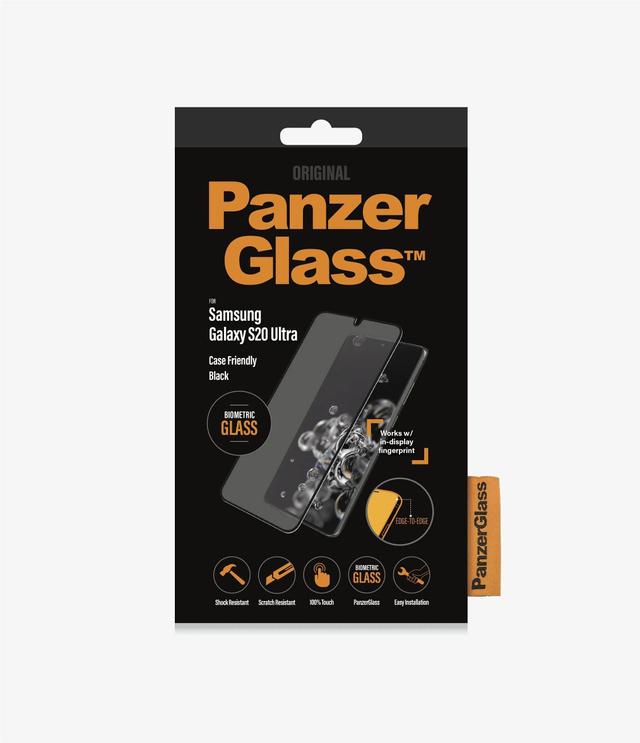 شاشة حماية اسود Samsung Galaxy S20 Ultra Screen Protector Biometric من PanzerGlass - SW1hZ2U6NTgwMzc=