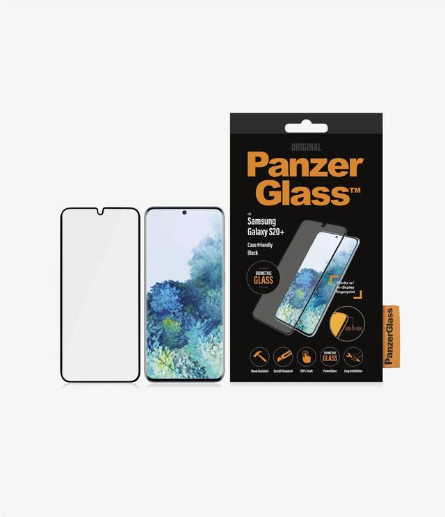 شاشة حماية اسود Samsung Galaxy S20+ Screen Protector Biometric with Finger Prints من PanzerGlass - SW1hZ2U6NTgwNDA=