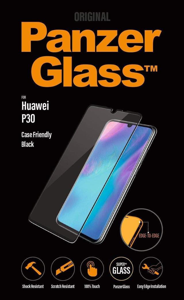 شاشة حماية اسود Tempered Glass Screen Protector for Huawei P30 من PanzerGlass - SW1hZ2U6NTgxMTk=