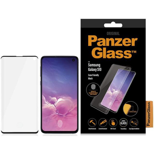 شاشة حماية اسود Tempered Glass Screen Protector for Samsung Galaxy S10 من PanzerGlass - SW1hZ2U6NTgxMzE=