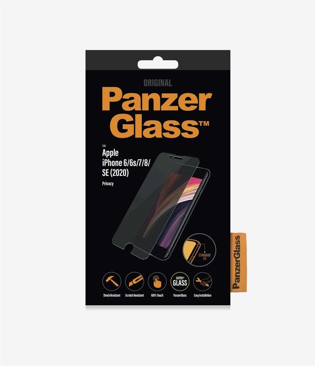 panzerglass privacy screen protector for iphone se 8 7 6s 6 tempered glass standard fit case friendly screen protector transparent strong easy install bubble free scratch resistant privacy - SW1hZ2U6NTgxMzk=