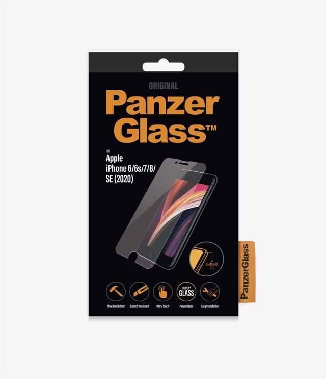 panzerglass screen protector for iphone se 8 7 6s 6 tempered glass standard fit case friendly screen protector transparent strong easy install bubble free scratch resistant clear