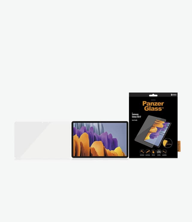 panzerglass samsung tab s7 screen protector edge to edge tempered glass anti scratch technology rounded edges easy install case friendly clear