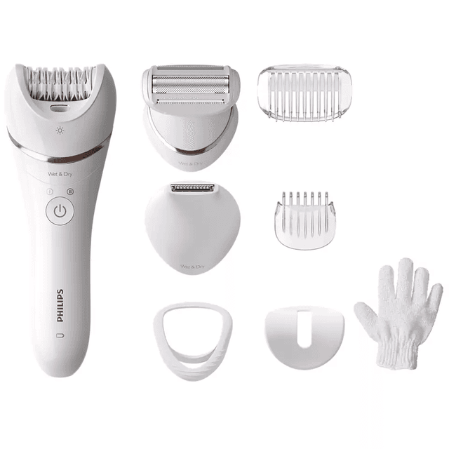 ماكينة حلاقة للجسم جاف ورطب سلسلة 8000 ملحقات عدد 9 فيليبس Philips 8000 Series Wet Dry Epilator