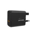 راس شاحن ايفون بمنفذين 18 واط أسود بورودو Porodo Black 18W Dual Port Wall Charger