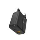 راس شاحن ايفون بمنفذين 18 واط أسود بورودو Porodo Black 18W Dual Port Wall Charger