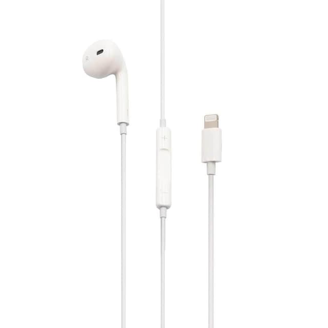 سماعة ايفون سلك بطرف واحد أبيض بورودو Porodo White Mono Earphone With Lightning Connector