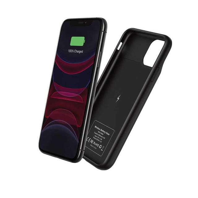 كفر بطارية شحن لاسلكي 4500 mah  لآيفون 11  – أسود
