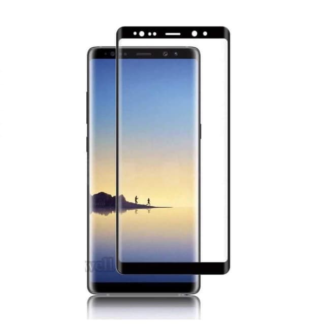 Porodo 3d Curved Tempered Glass Screen Protector For Galaxy Note 8 - Black