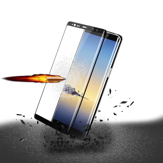 Porodo 3d Curved Tempered Glass Screen Protector For Galaxy Note 8 - Black
