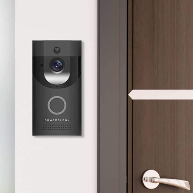 جرس لاسلكي الذكي فيديو واي فاي بتقنية الرؤية الليلية ومستشعر ذكي باورولوجي Powerology Vision Technology And Smart Sensor Smart Video Doorbell
