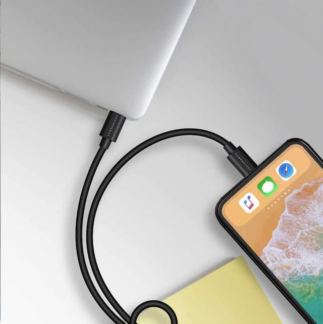 كابل USB-C إلى Lightning من Powerology - أسود