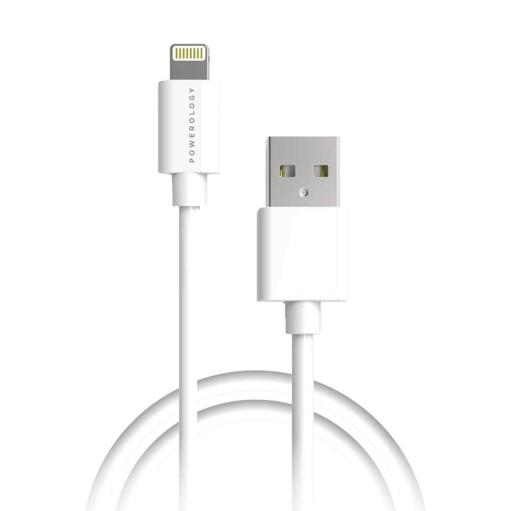 powerology usb a to lightning cable 3m white