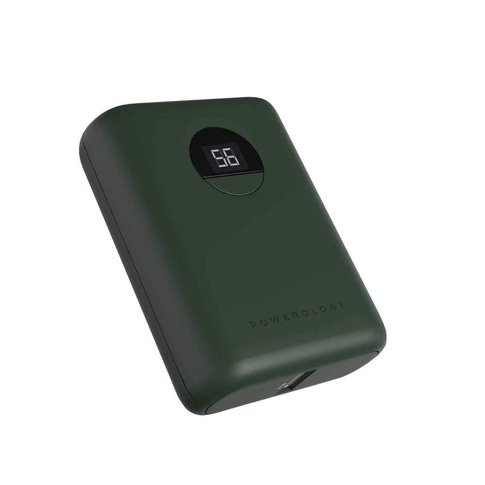 باور بانك Powerology Ultra-Compact Power Bank 10000mAh PD 18W - أخضر