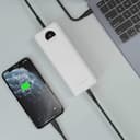 شاحن متنقل 20000 ميللي أمبير 30 واط أبيض باورولوجي Powerology White 30W 20000Mah Power Bank