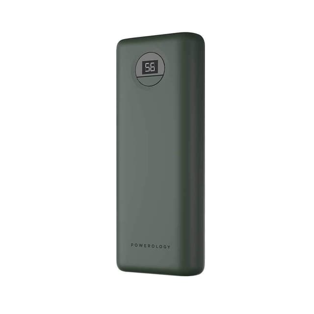 شاحن متنقل 20000 مللي أمبير 30 واط أخضر باورولوجي Power Bank 20000 MAh 30W Green Powerology