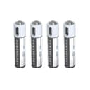 powerology usb rechargeable lithium ion battery aaa 4pcs pack 450mah 675mwh