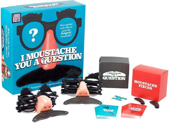 professor puzzle i moustache you a question fun party game trivia quiz the ultimate facial hair face off challenge box set for kids adult family friends multi players indoor outdoor