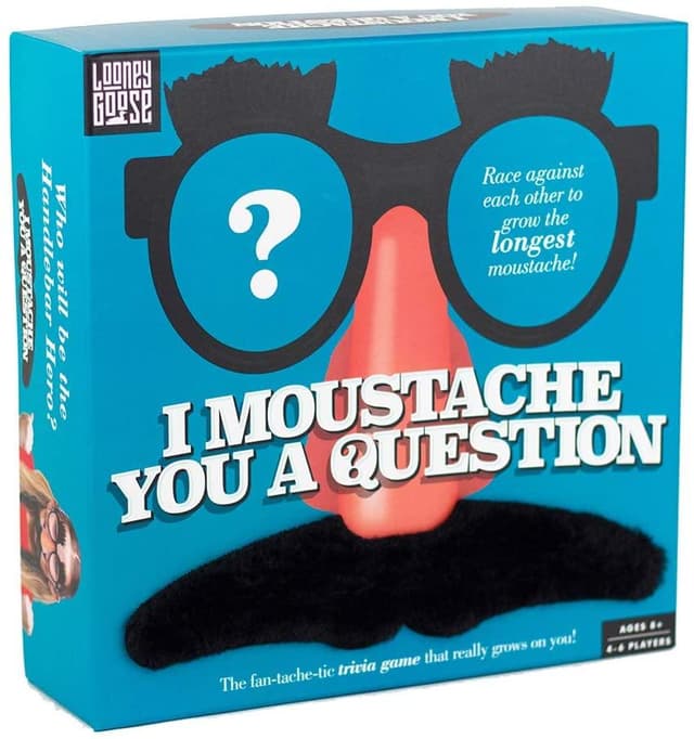 professor puzzle i moustache you a question fun party game trivia quiz the ultimate facial hair face off challenge box set for kids adult family friends multi players indoor outdoor