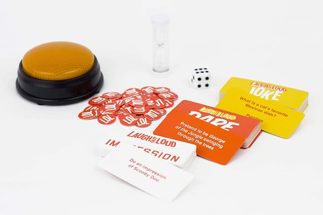 professor puzzle laugh out loud comedy hilarious fast paced unique party game with button buzzer indoor outdoor fun game for kids adults family friends multi players perfect for game night