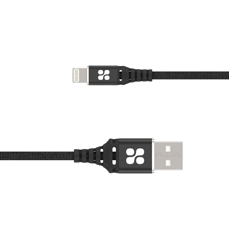 Promate Lightning to USB-A Cable with 2.4A Charge and Sync, Surge Protection for iPhone