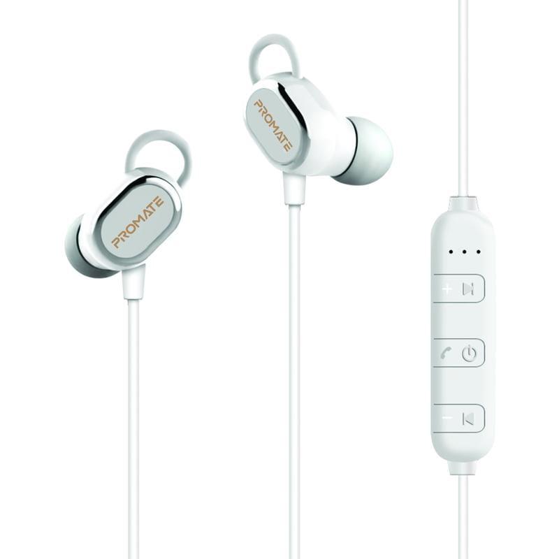 Promate Rovi, Bluetooth v4.2 Sleek, In-Ear Sporty Stereo Earphone, Inline Mic & Controls