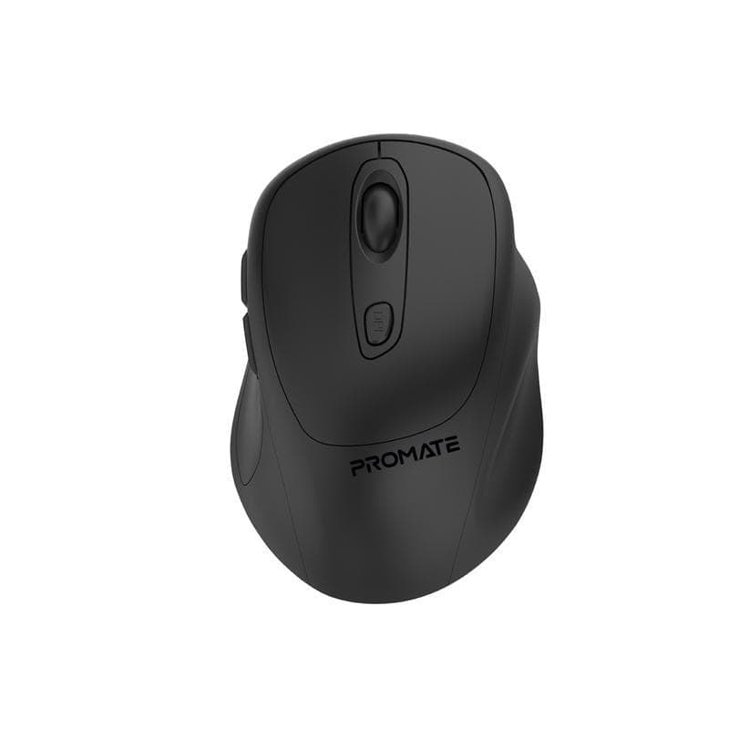 Promate 2.4GHz Cordless Optical Mice with Nano USB Receiver, 6 Buttons and 3 DPI Level, Clix-9 Black