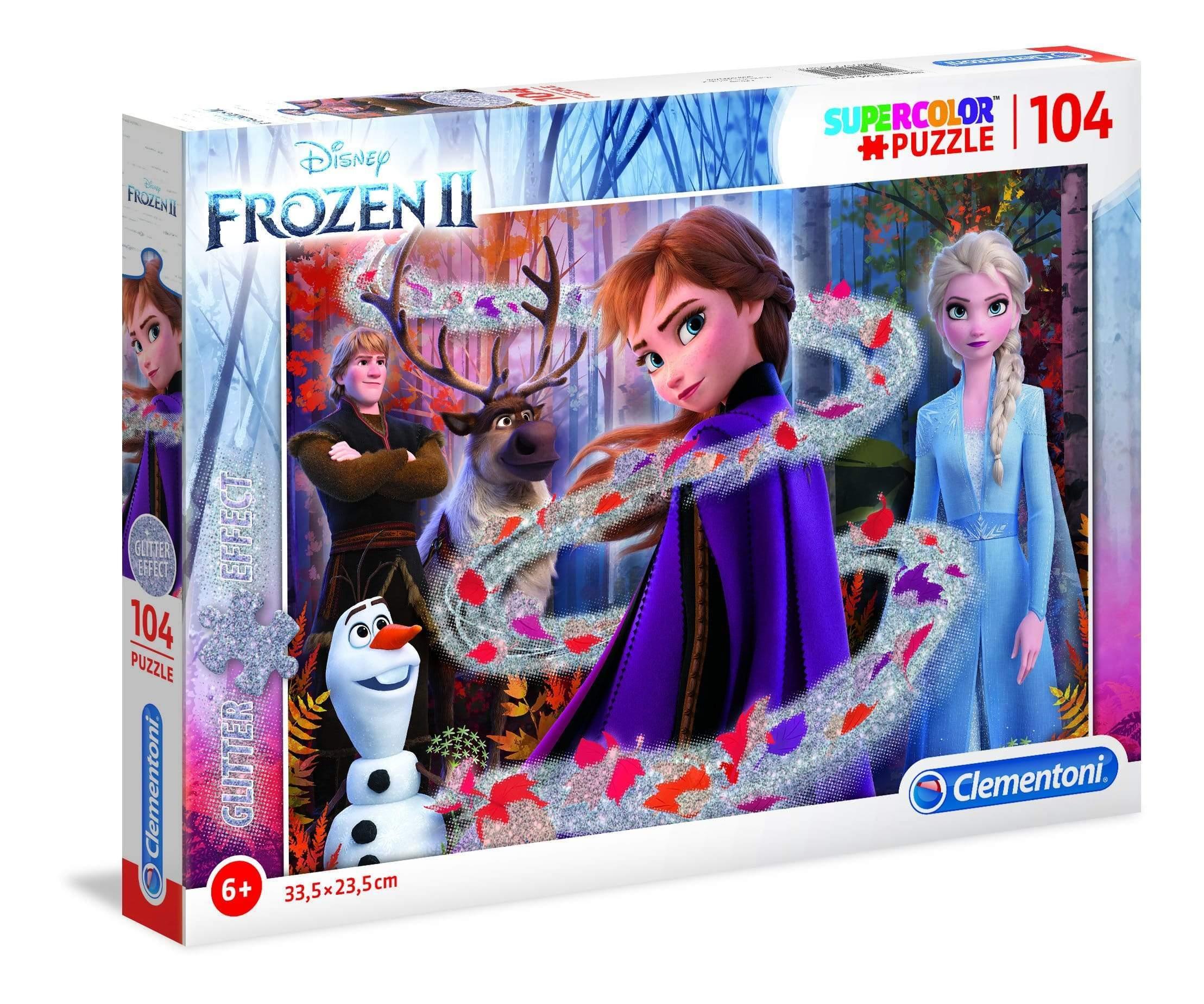 PUZZLE glitter puzzles disney frozen 2 104pcs