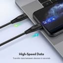 كابل مجدول طول 1.2 م RAVPower Nylon Braided Type-C to Lightning Cable  - أسود