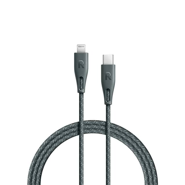 كابل مجدول طول 0.3 م RAVPower Nylon Braided Type-C to Lightning Cable  - أخضر