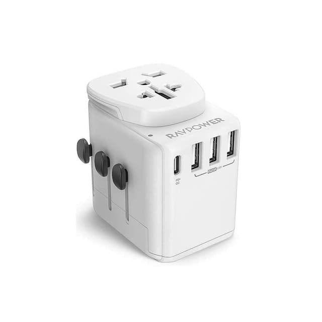 فيش السفر 30 واط أربع منافذ أبيض راف باور RAVPower Universal 4-Port Travel Charger 