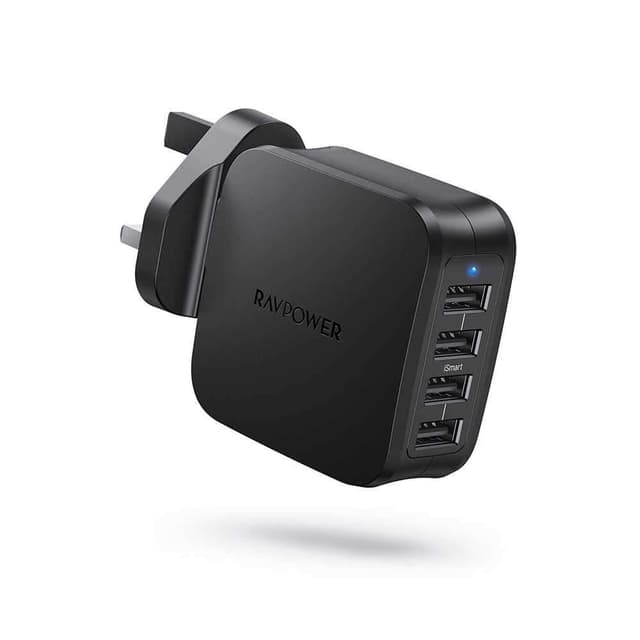 ravpower 4 port prime wall charger 40w black