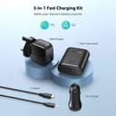 باور بانك RAVPower 5 in 1 PD Pioneer Power Bank Combo - أسود