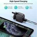 باور بانك RAVPower 5 in 1 PD Pioneer Power Bank Combo - أسود