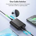 باور بانك 10000  mAh18 واط RAVPower 2-Port PD Pioneer MFi Power Bank - أسود