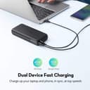 باور بانك 20000  mAh60 واط RAVPower 2-Port PD Pioneer Power Bank - أسود