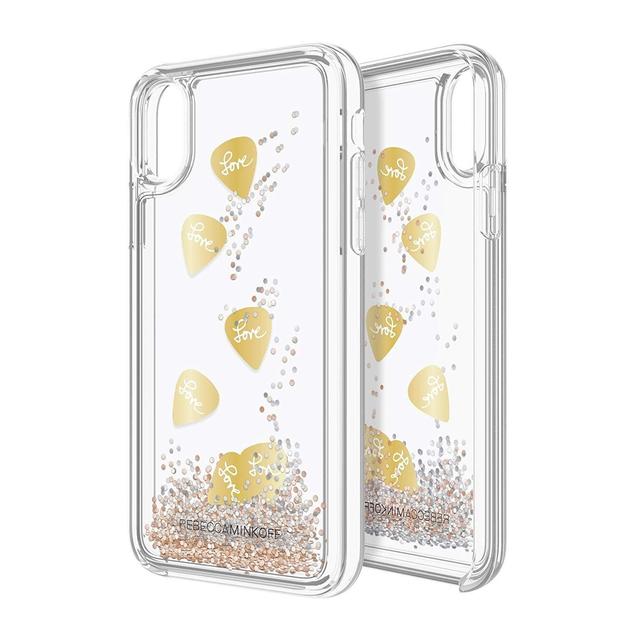 rebecca minkoff glitter fall case gold guitar pick chunky silver glitter for iphone x - SW1hZ2U6MzM3MzA=